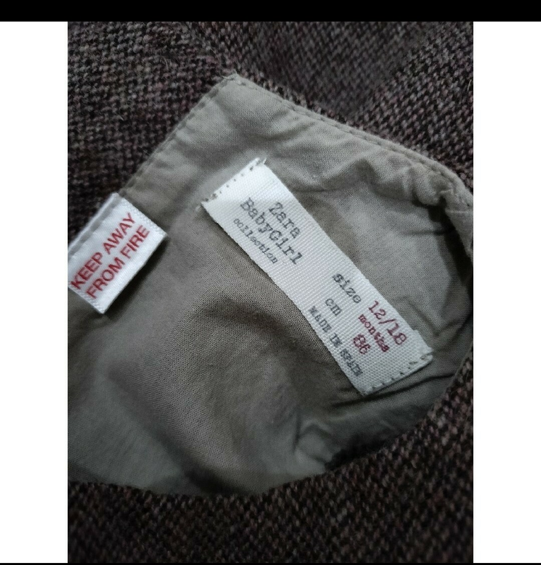 ZARA  Baby Girl 女児　ベビー　カバーオール　キュロット　服の写真5枚目