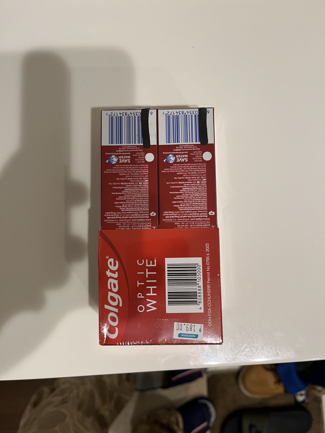 Colgate optic white ホワイトニング　2本セットの写真2枚目