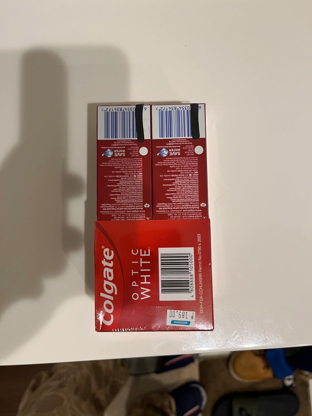 Colgate optic white ホワイトニング 2本セットの写真2枚目