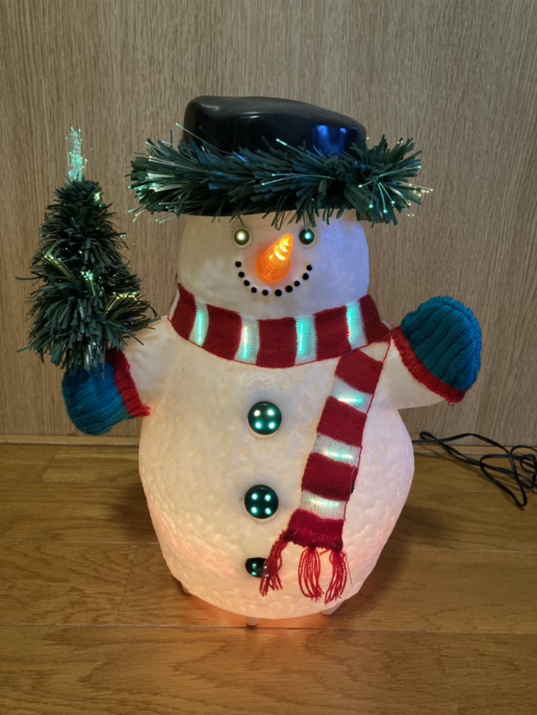光るスノーマン クリスマス飾り　イルミネーション