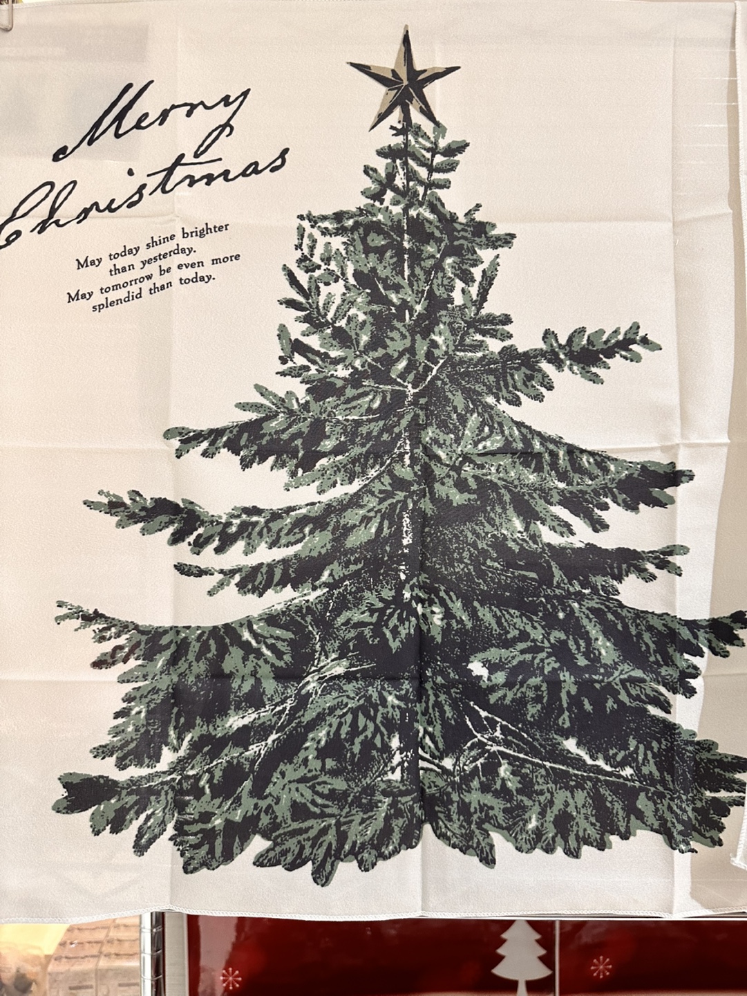 【ラスト1セット】クリスマスタペストリー　ツリー＆リース　2種類セットの写真2枚目