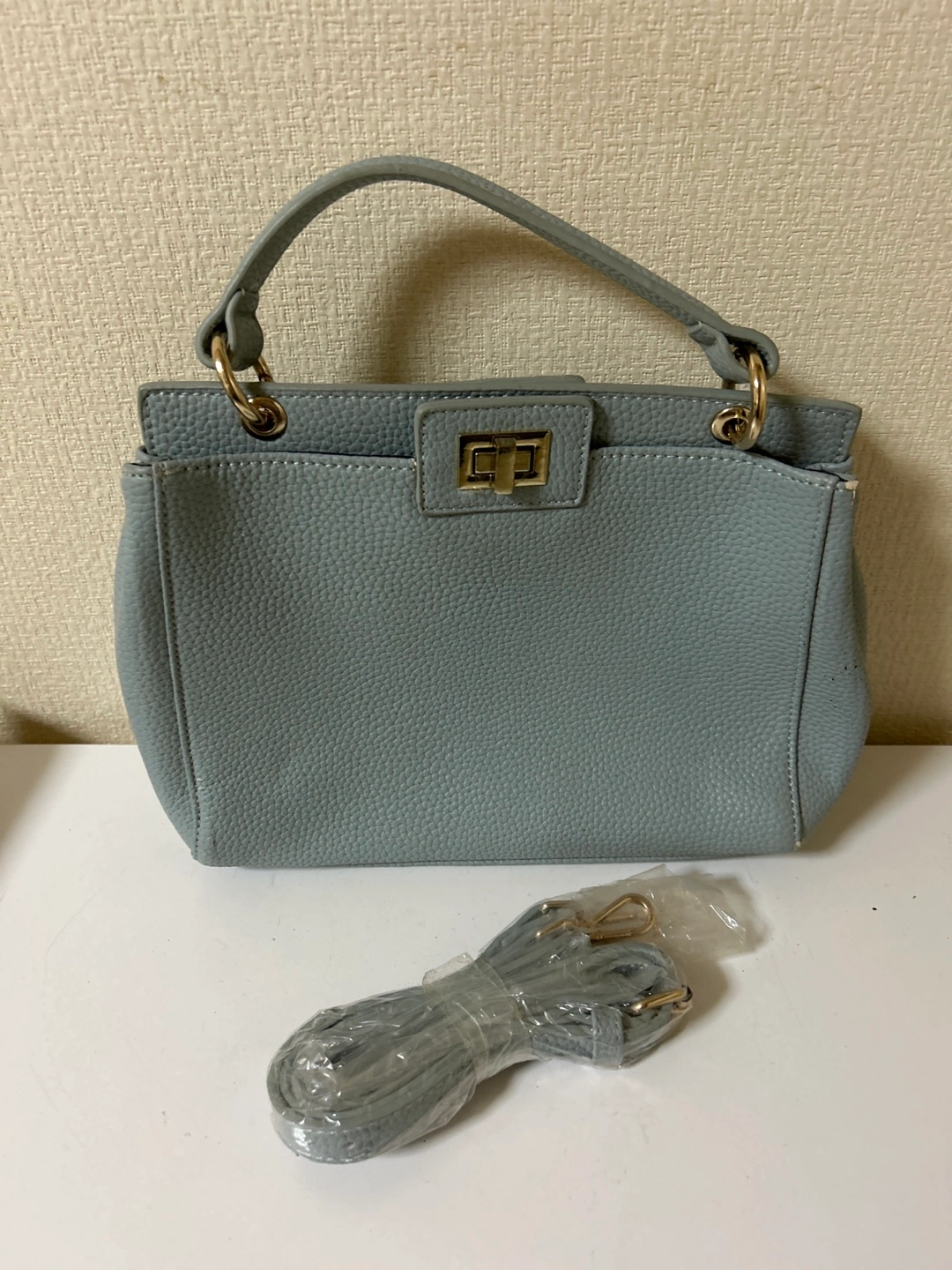 2way ハンドバッグ グレー