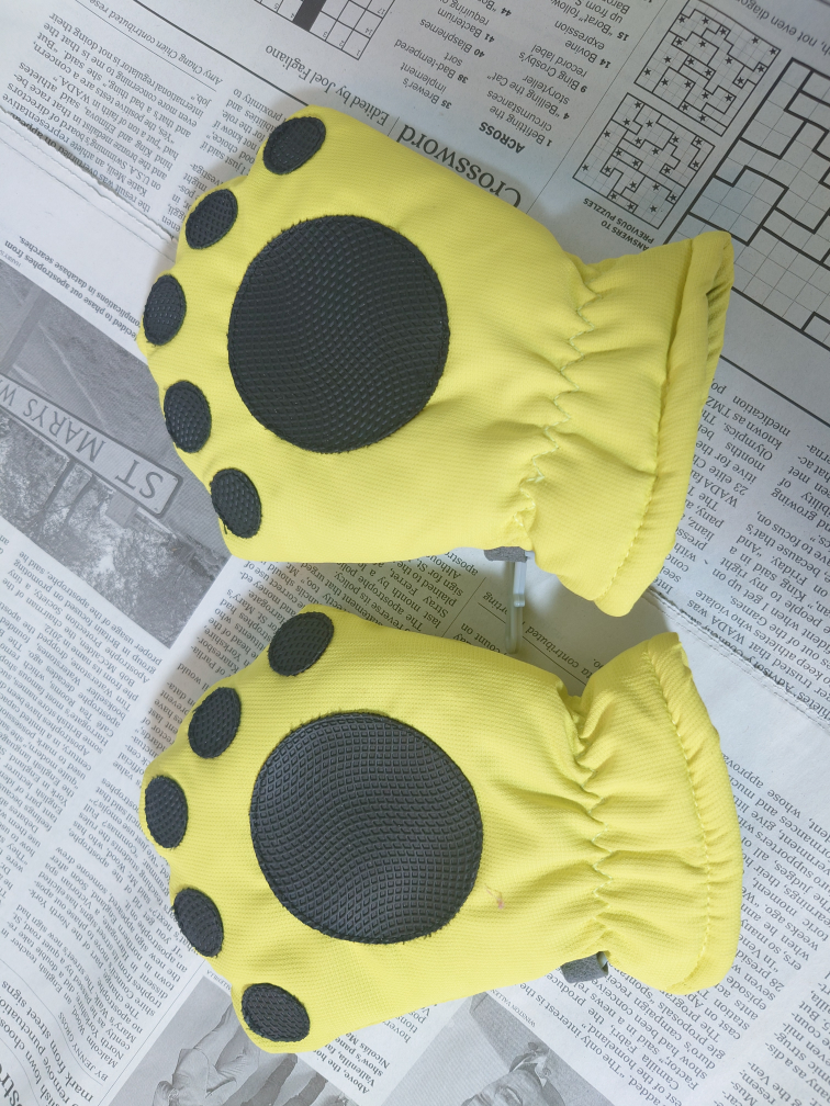 キッズ用【ミトン手袋】12cm 黄色の写真2枚目