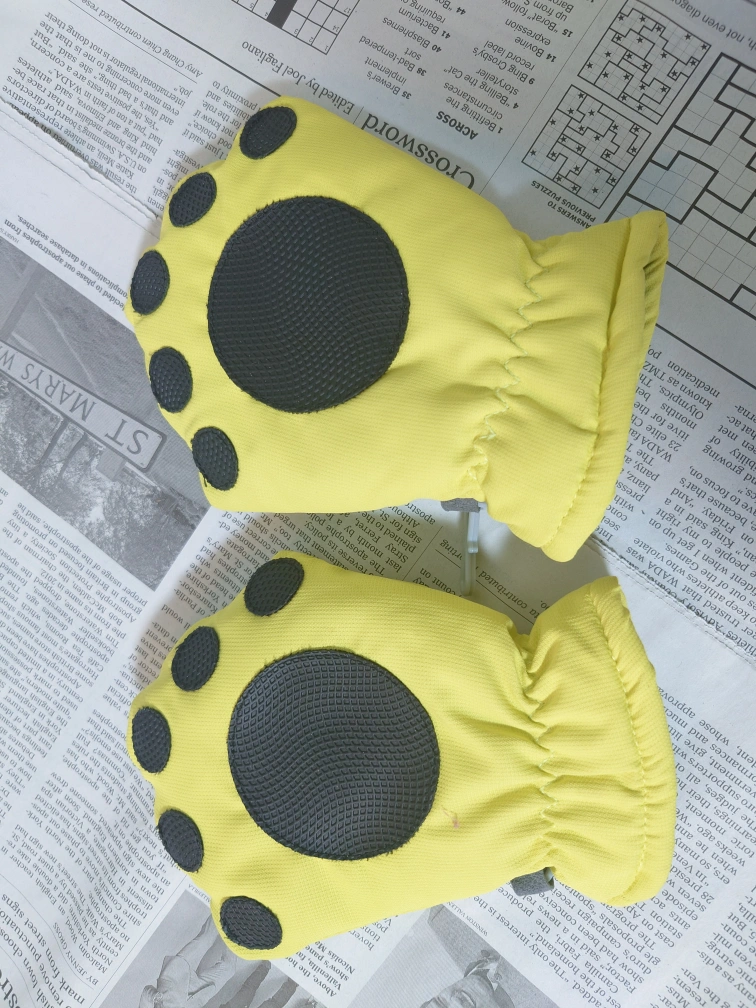 キッズ用【ミトン手袋】12cm 黄色の写真2枚目