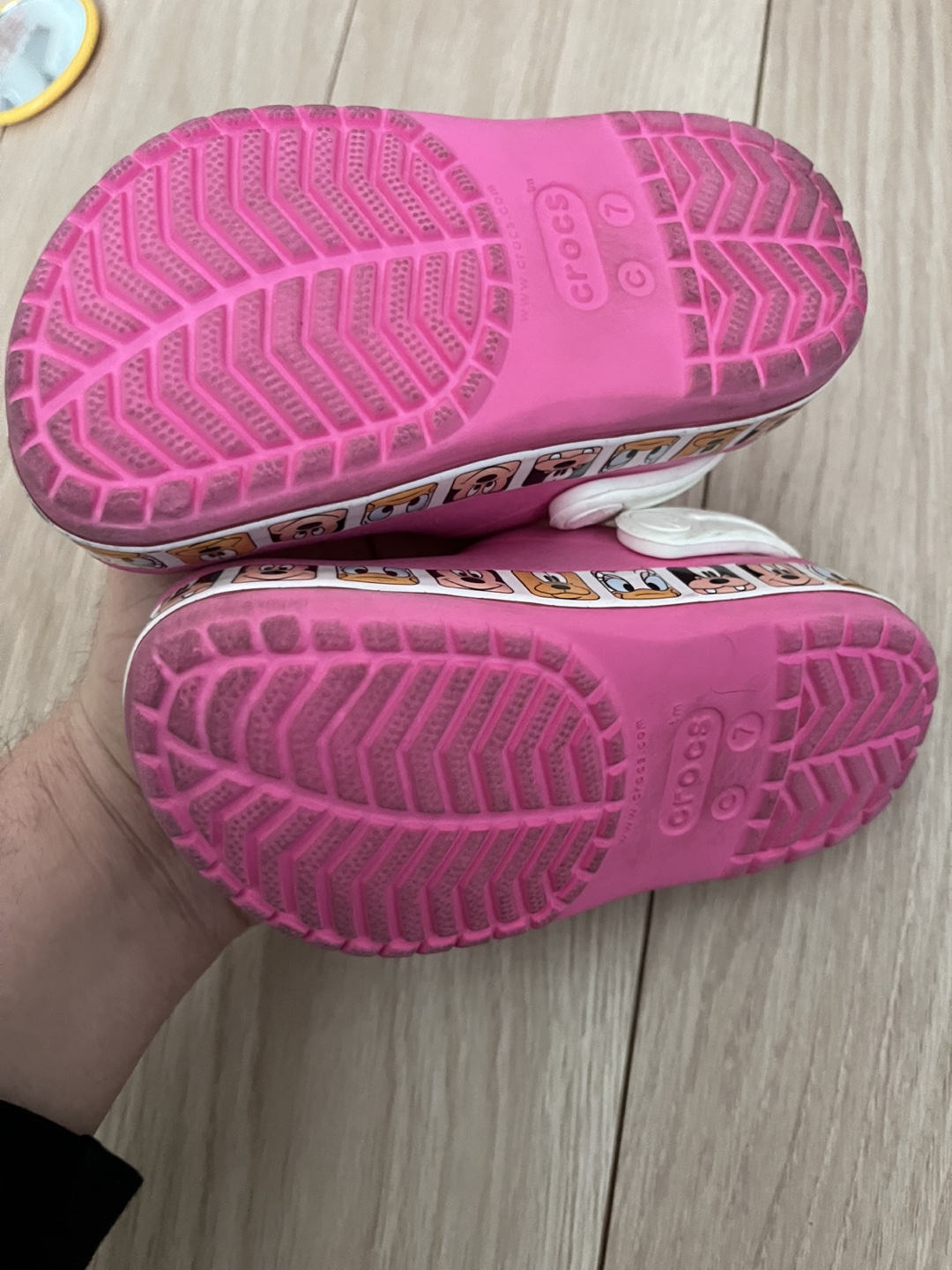 CROCS　クロックス　Ｃ87日本サイズ15センチ　ピンク　ディズニーの写真2枚目