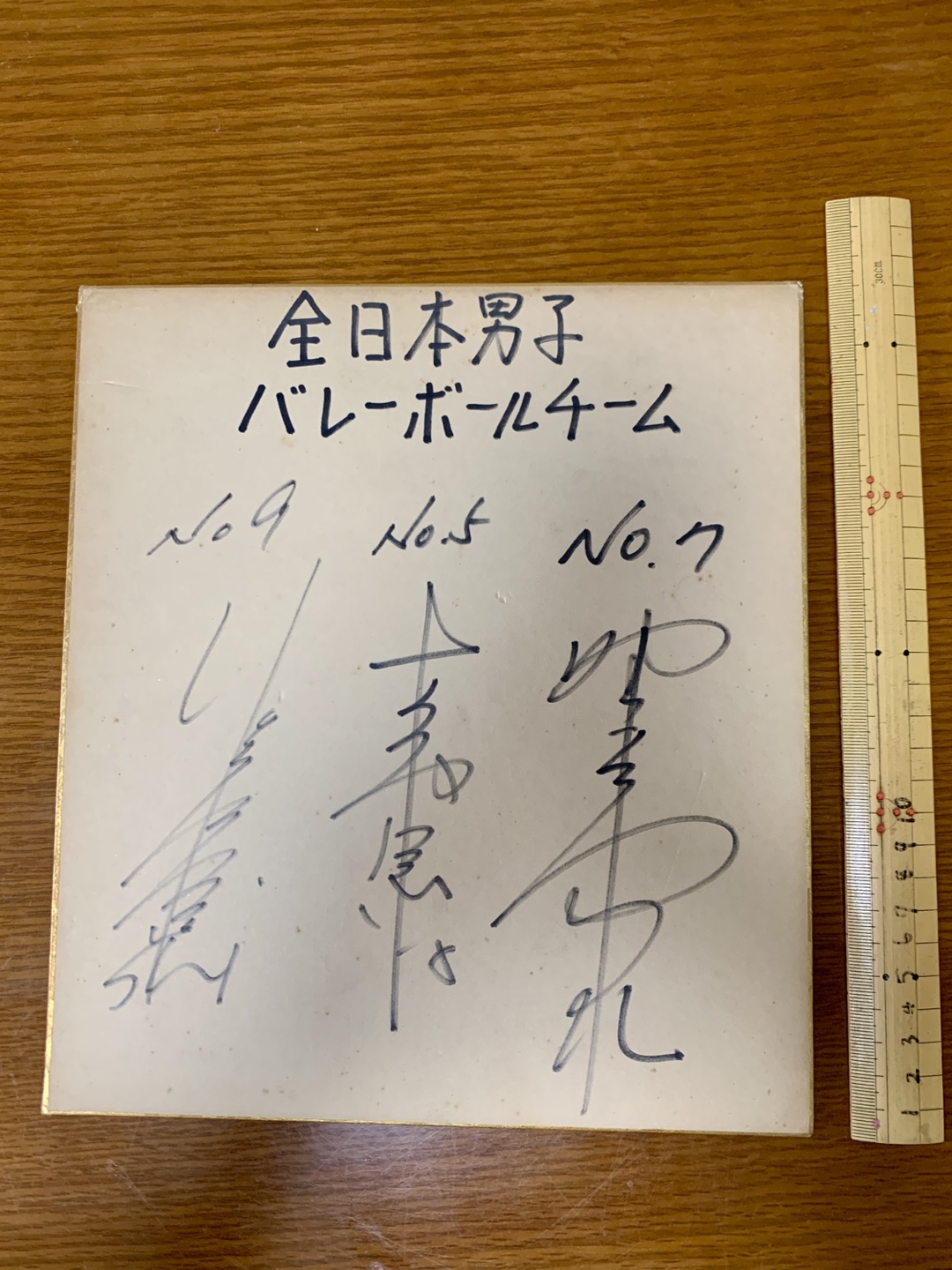 全日本男子バレーボール　サイン色紙
