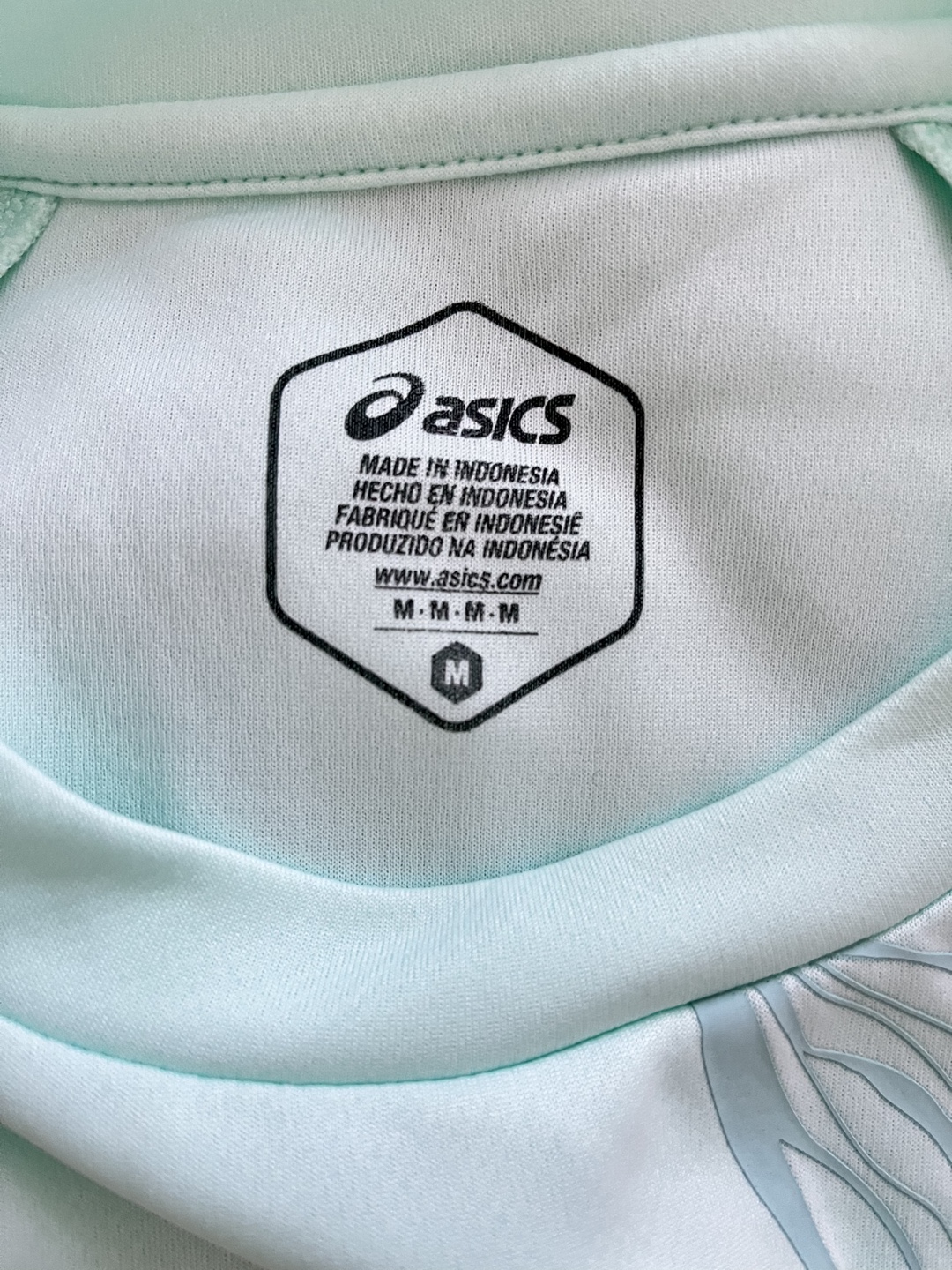 asics 半袖シャツ M ミントグリーンの写真3枚目