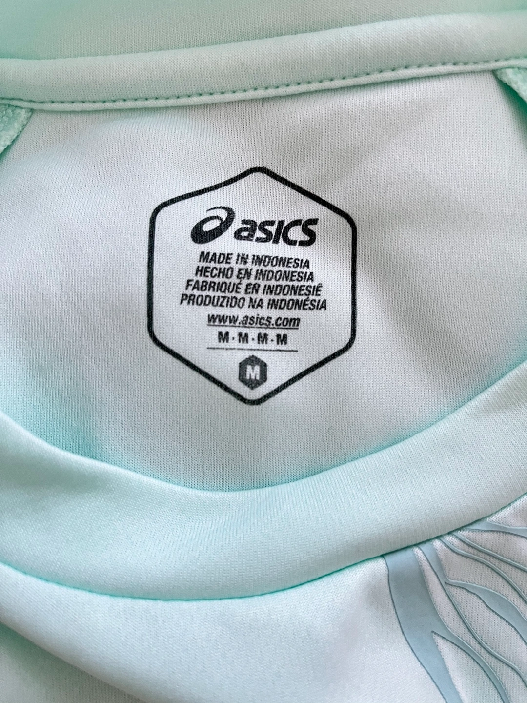 asics 半袖シャツ M ミントグリーンの写真3枚目