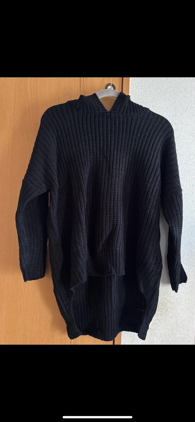 【未使用】黒 ニット フード付き オーバーサイズ 最終値下げ