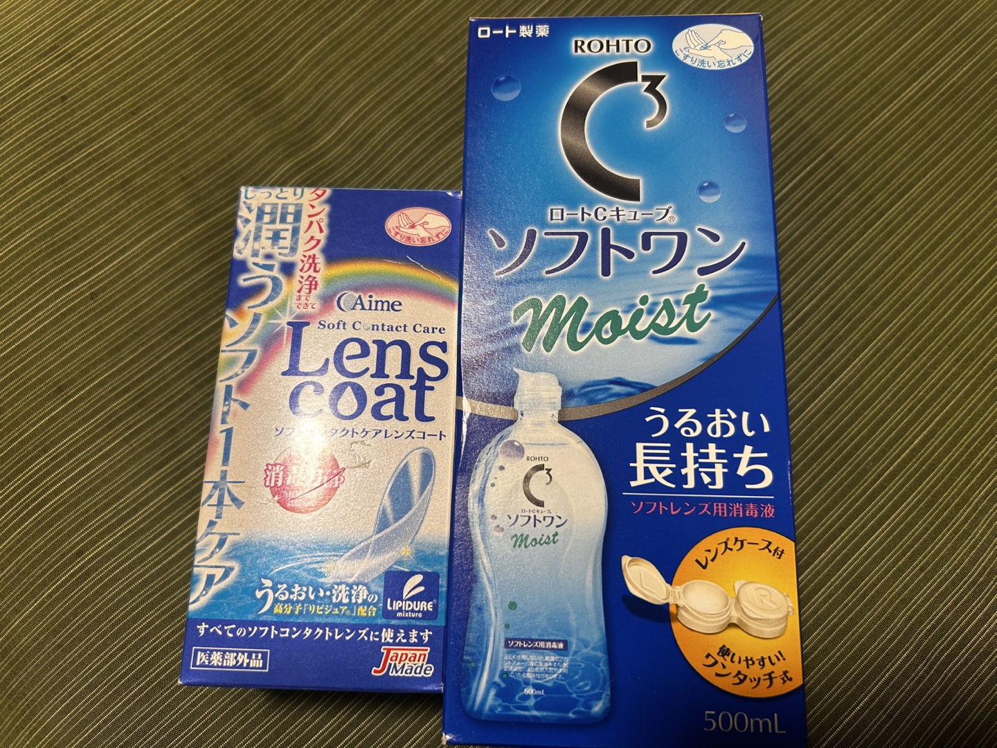 ロートCキューブ ソフトワンモイスト 500ml、aimeレンズコート