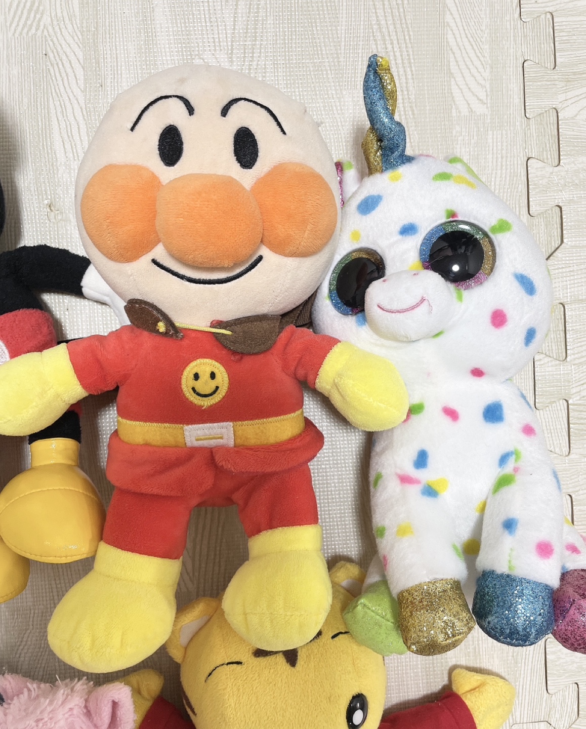 ぬいぐるみ　アンパンマン　ミッキーミニー　しまじろう　ユニコーン　ドラえもん　アルパカの写真2枚目
