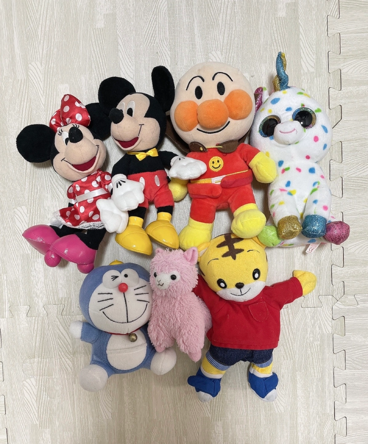ぬいぐるみ アンパンマン ミッキーミニー しまじろう ユニコーン ドラえもん アルパカ