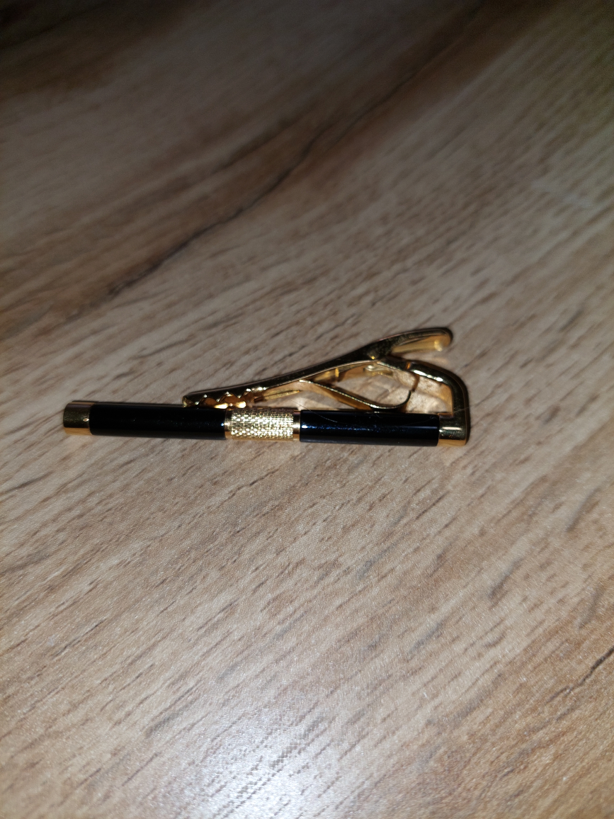 オニキスのカフスボタンとタイピンセットの写真3枚目
