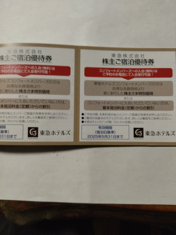 東急株主優待券の写真4枚目