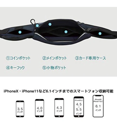 【新品】【PYFK】ランニングポーチ 反射ありの写真5枚目