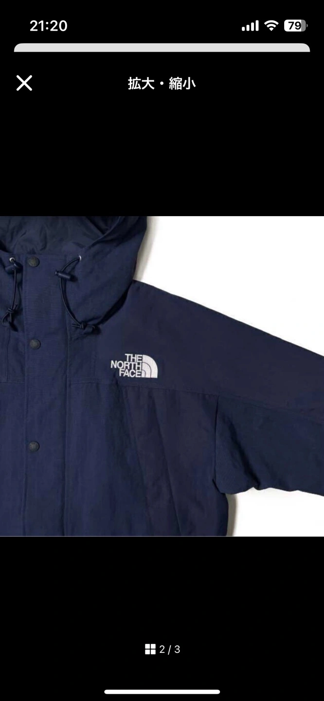 タグ付新品 THE NORTH FACE マウンテンジャケットM ダークネイビーの写真2枚目