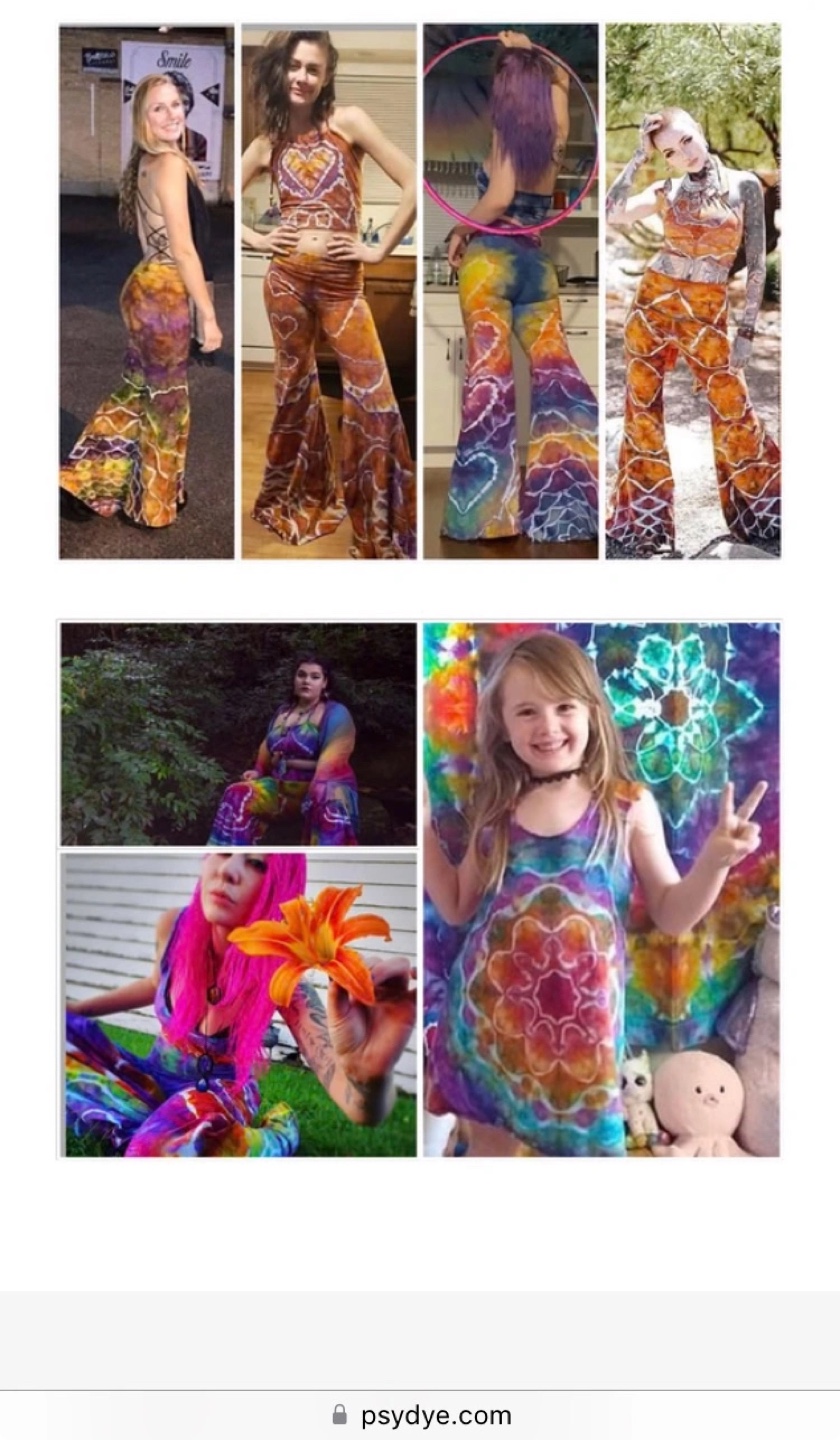 100% Handmade psydyeストレッチタイダイセットアップタンクトップ