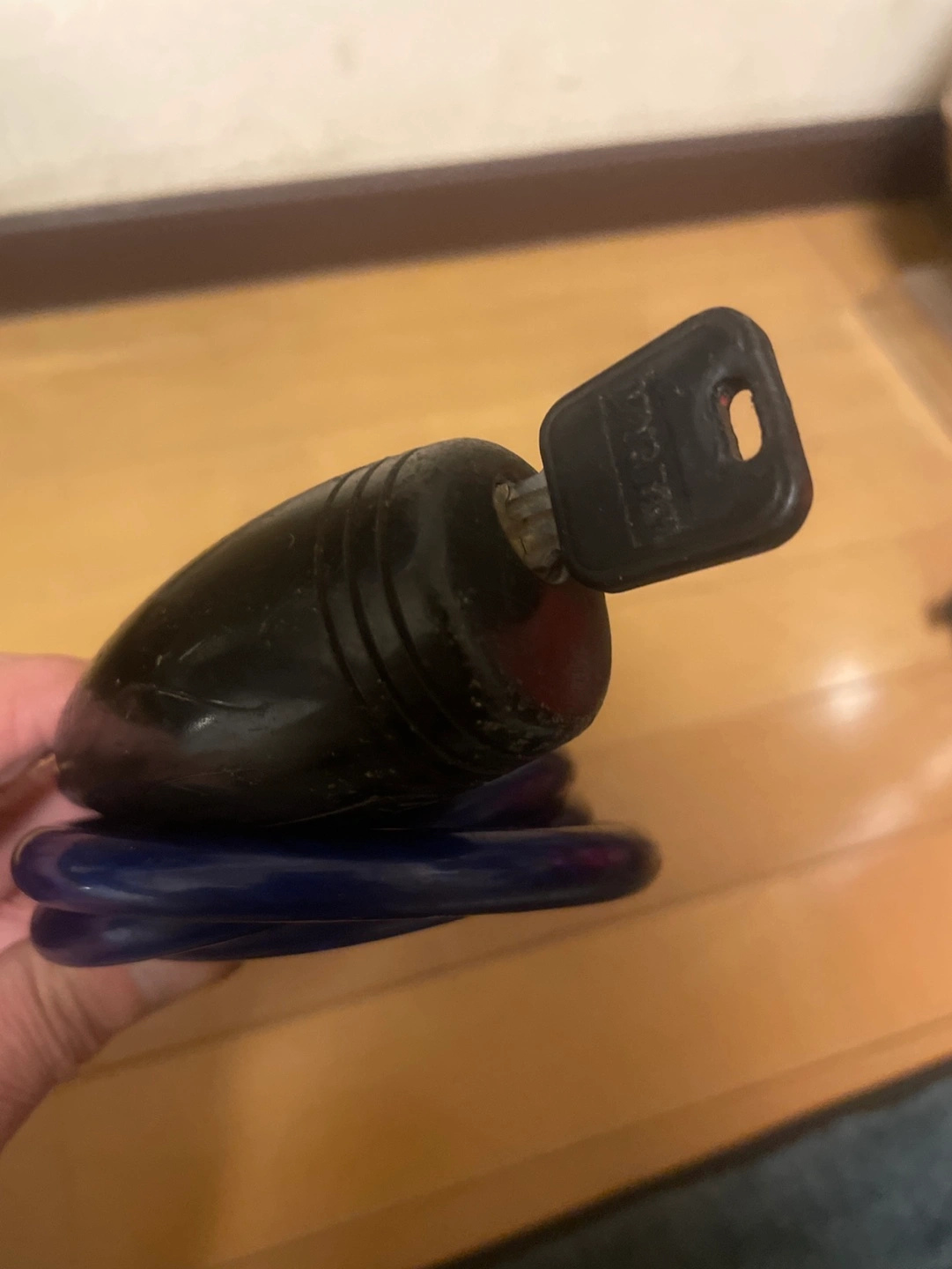 KRÜGER ワイヤーロック 鍵付きの写真2枚目
