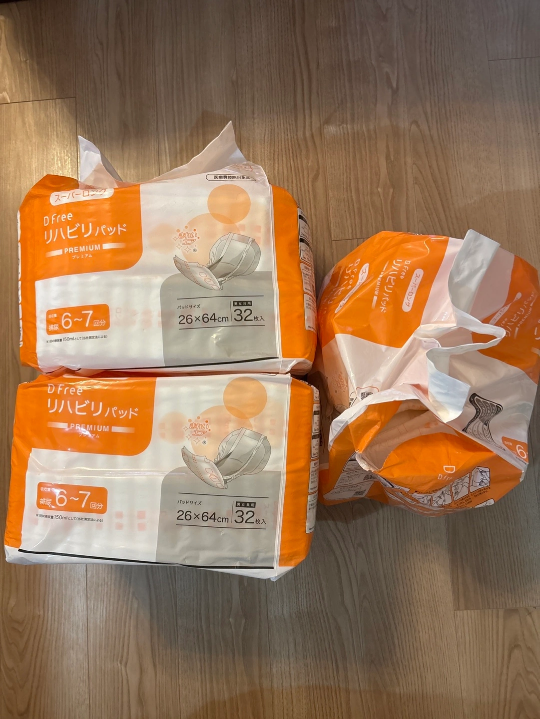 Dfree リハビリパッド プレミアム 26x64cm 32枚入り