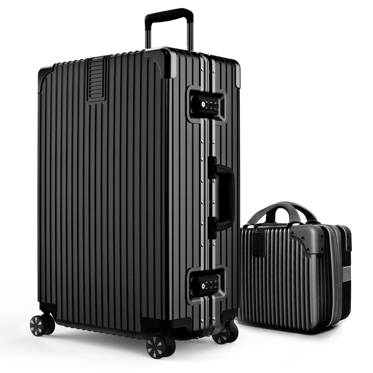 最終価格 新品 スーツケース 小ケース付き ブラック 1~3泊用 Sサイズ