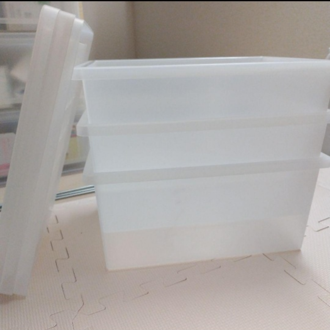 無印良品　ポリプロピレン収納ボックス中　3個の写真2枚目