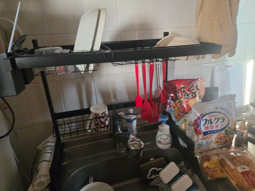 キッチン水切りラック 2段式の写真2枚目