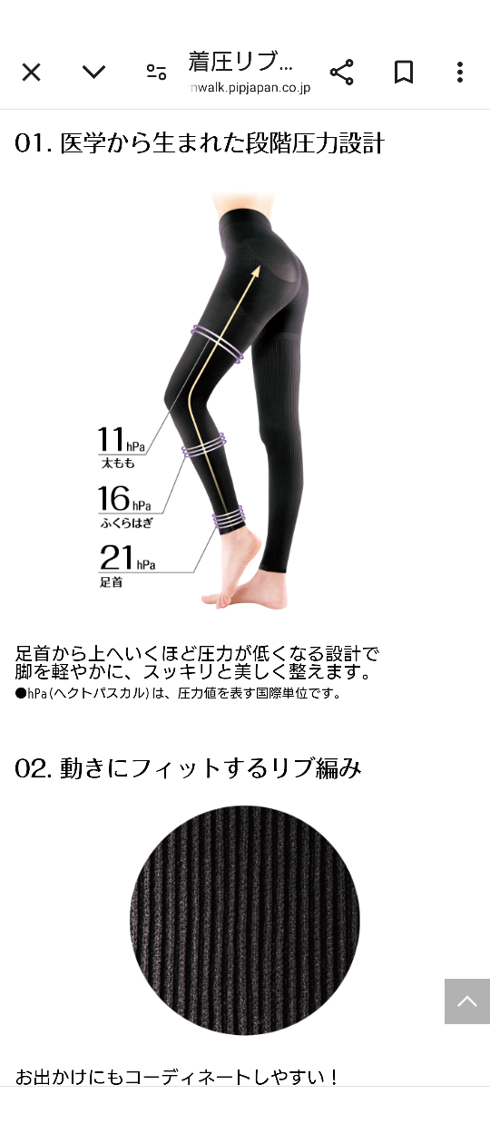 格安　新品　スリムウォークSLIMWALK 着圧リブレギンス　ブラック　M-L　定価3180円　骨盤　脚のトータルケア現行品の写真2枚目
