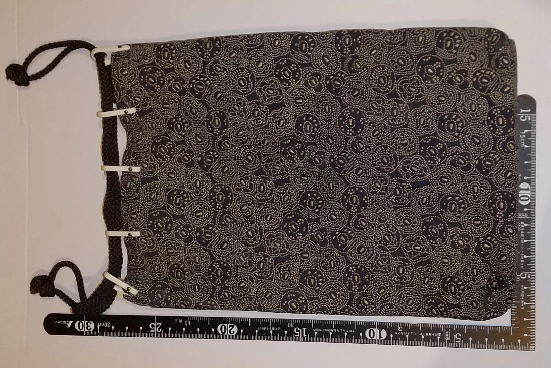 印伝 和柄合切袋大 巾着 約18cm×25cm