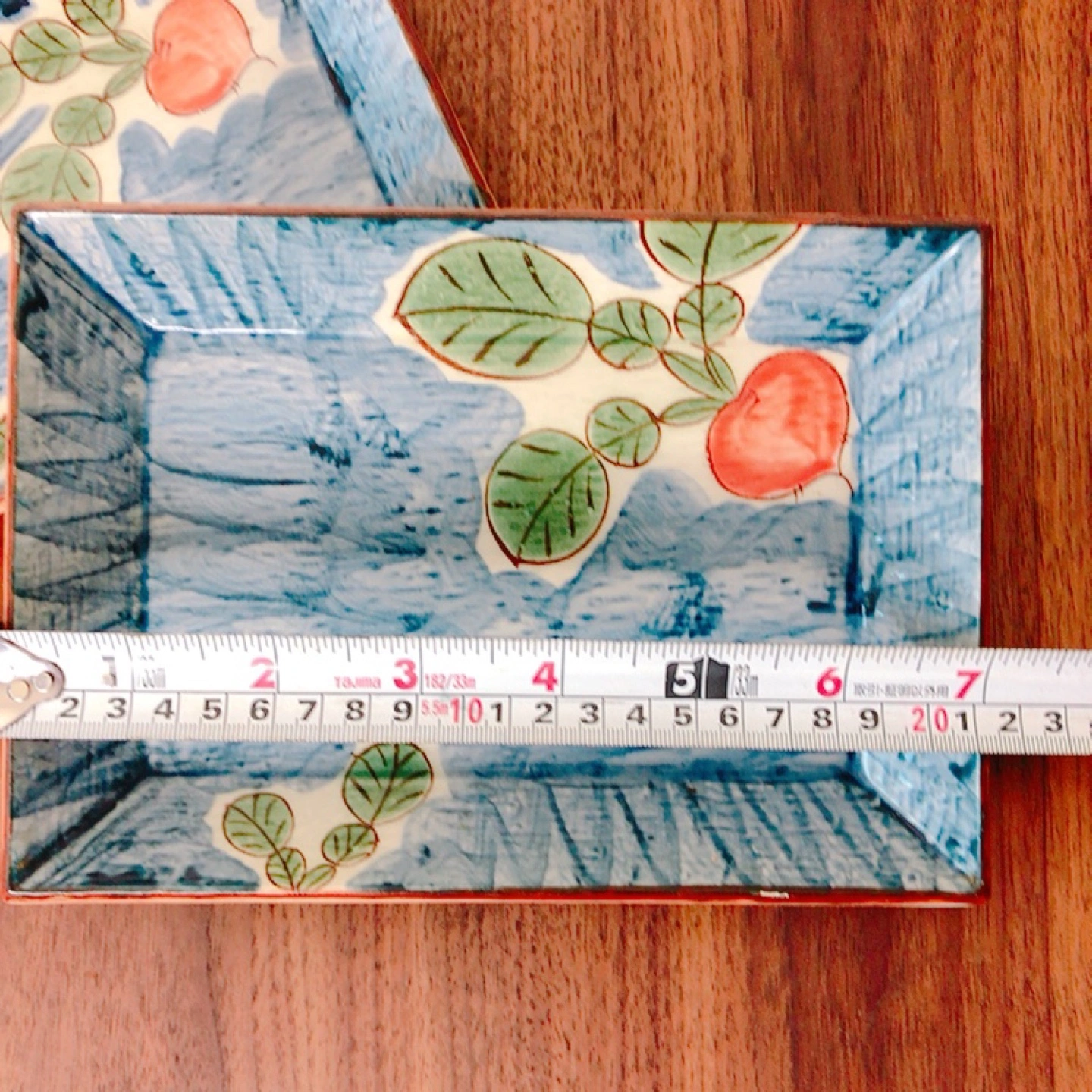 藍色絵付け長方形小皿2枚セットの写真3枚目