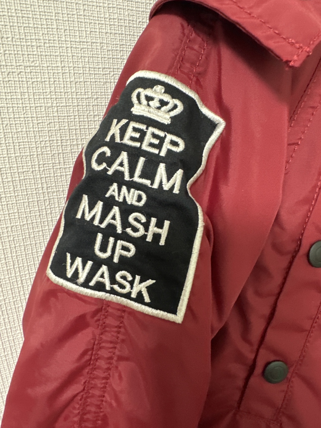 【美品】Wask BeBe 中綿ジャケット　ワインレッド　110の写真2枚目