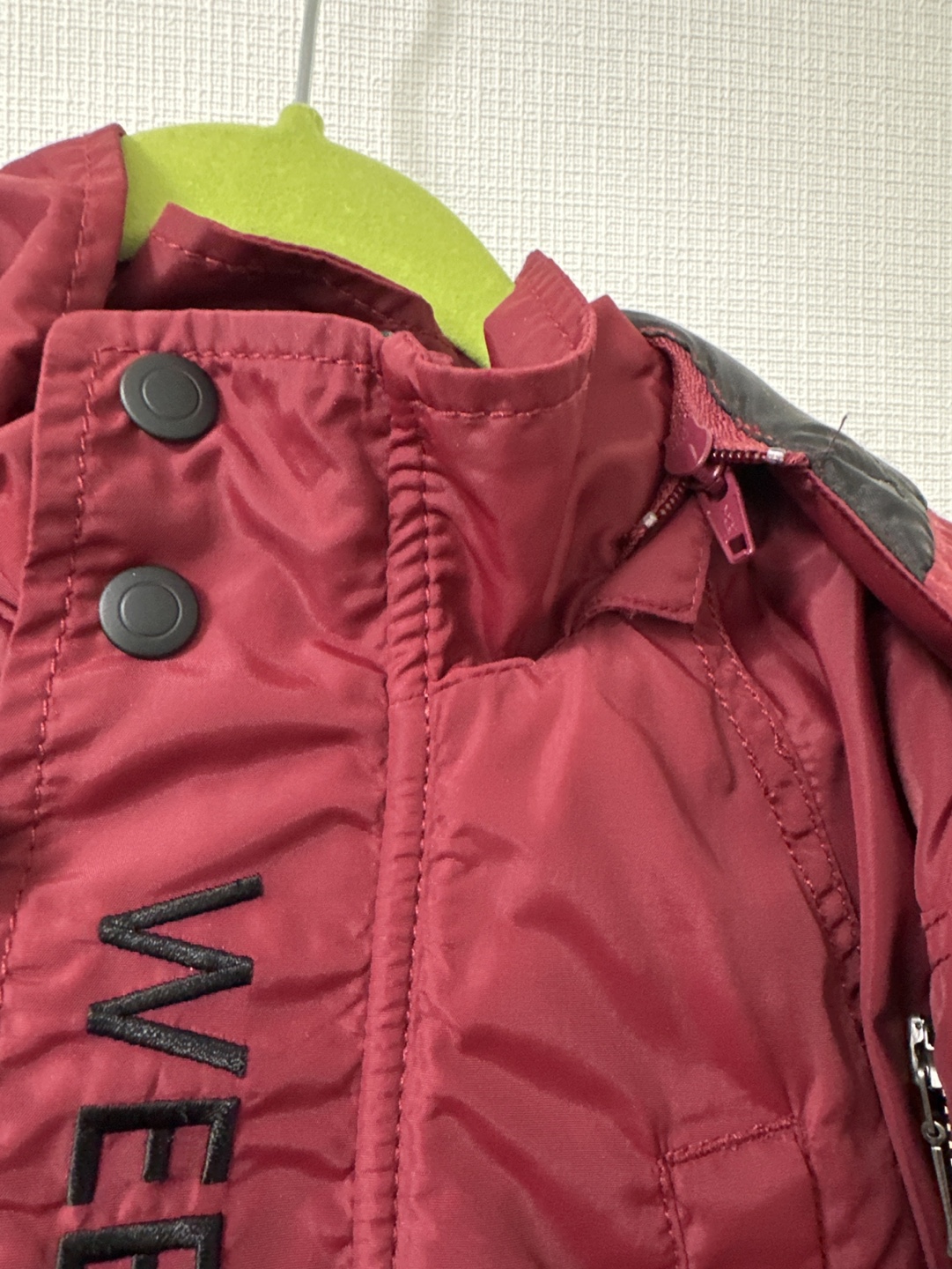 【美品】Wask BeBe 中綿ジャケット　ワインレッド　110の写真9枚目