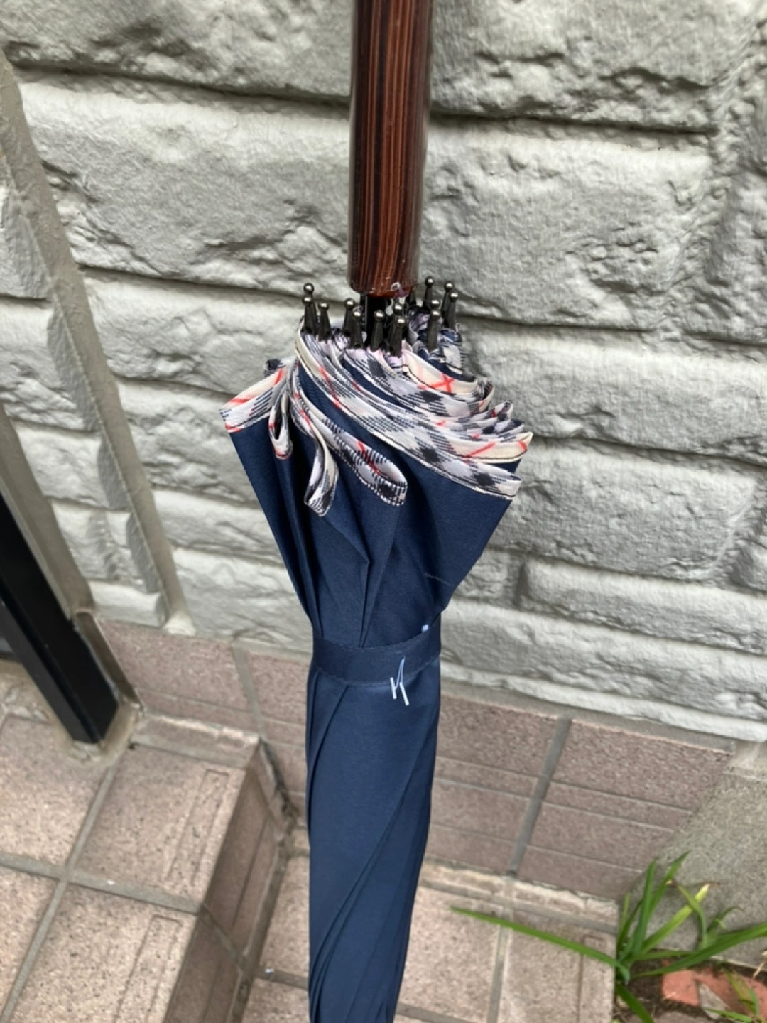 長傘 紺色約60cmの写真3枚目