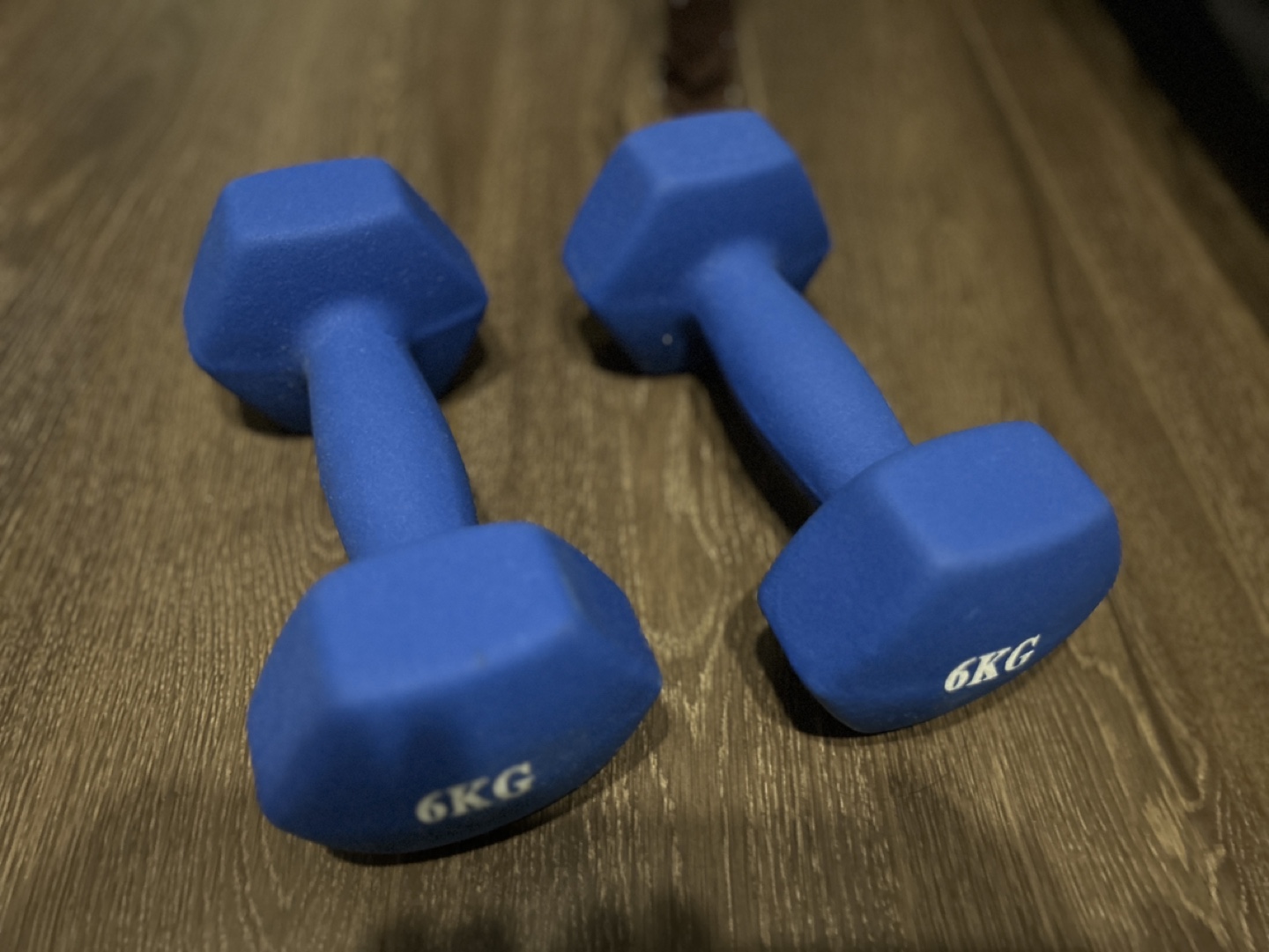 6kg 青色 ダンベル 2個セットの写真2枚目