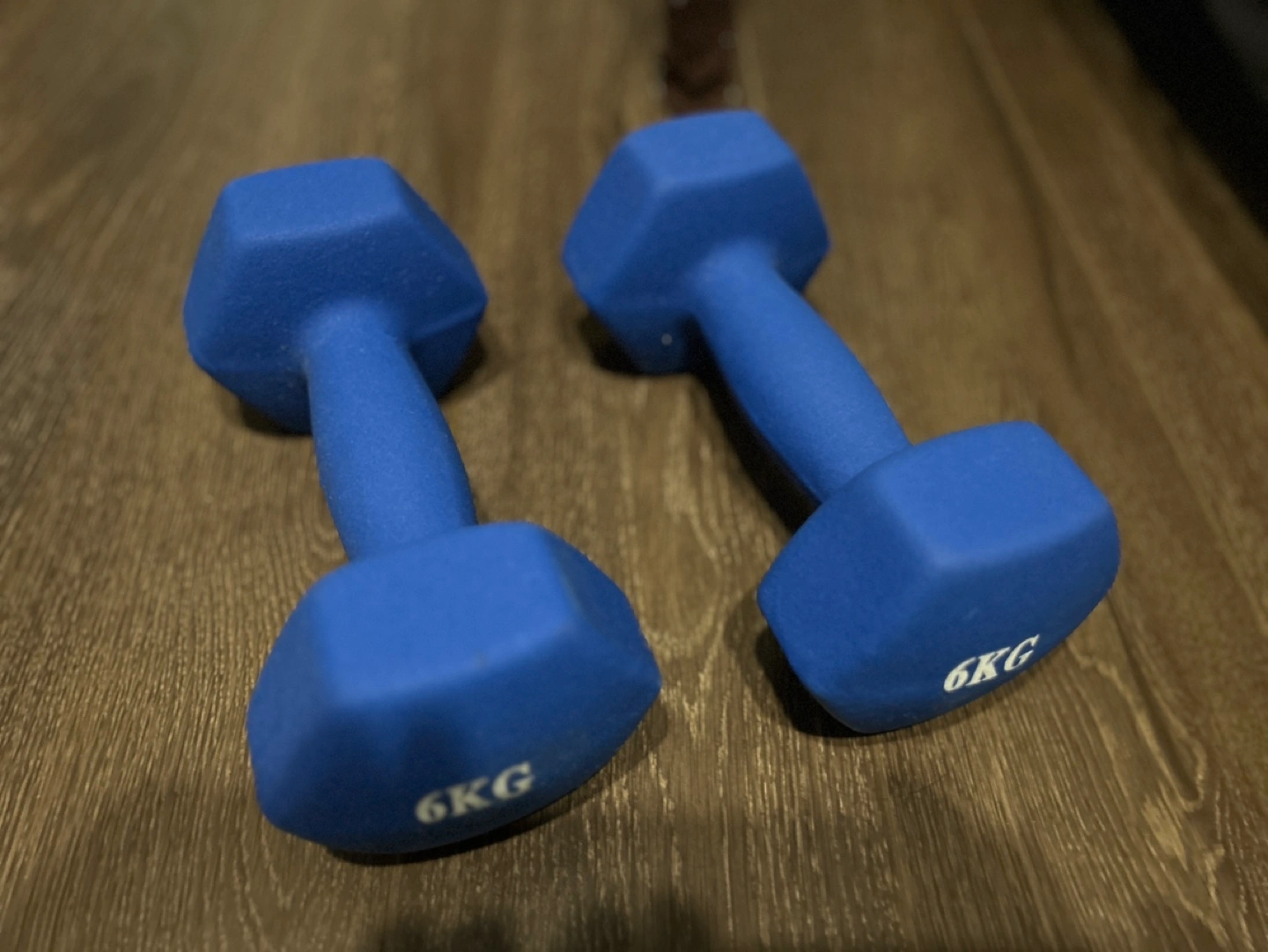 6kg 青色 ダンベル 2個セットの写真2枚目