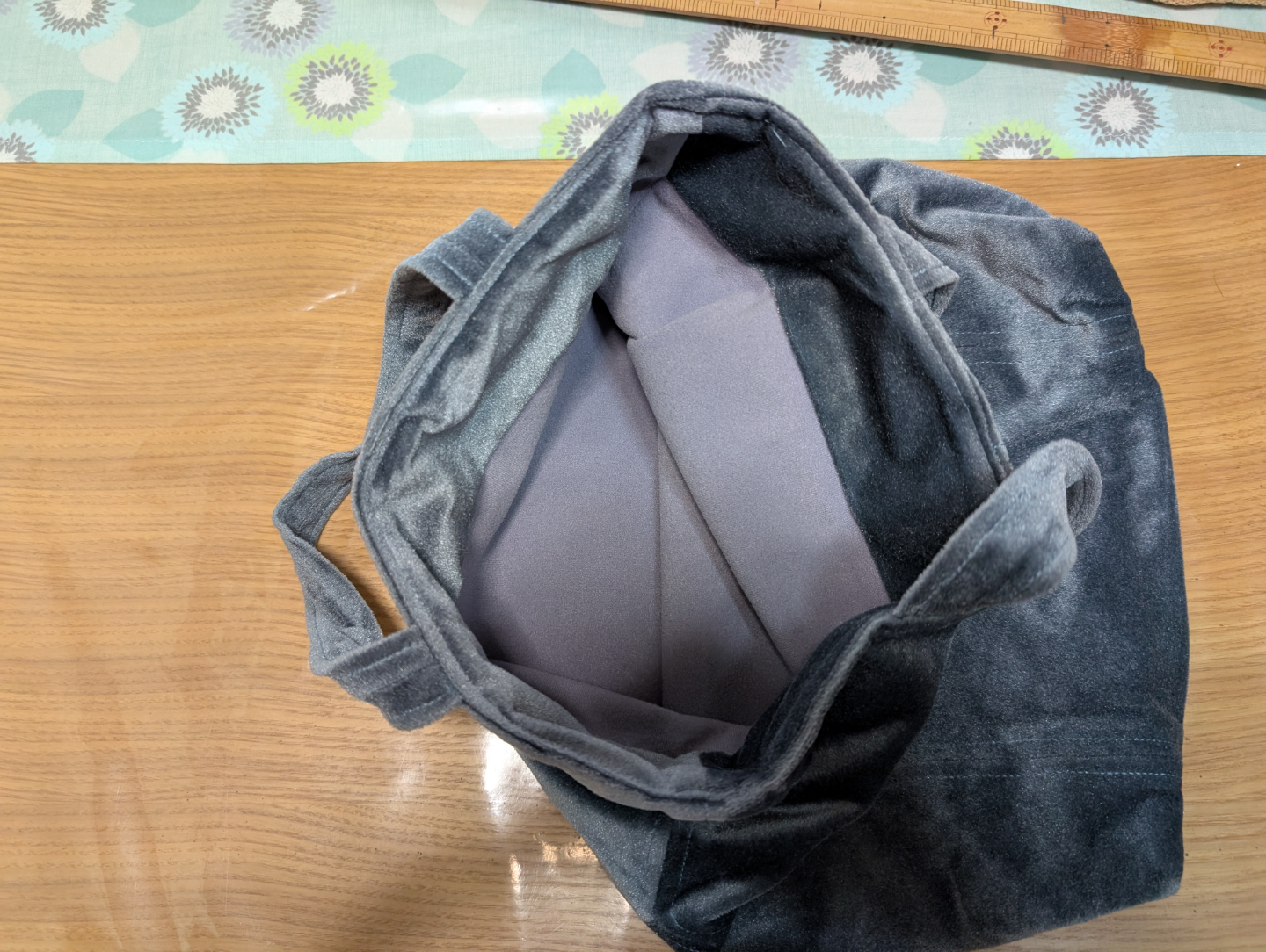 ベルベットトートバッグ 約30cmの写真2枚目