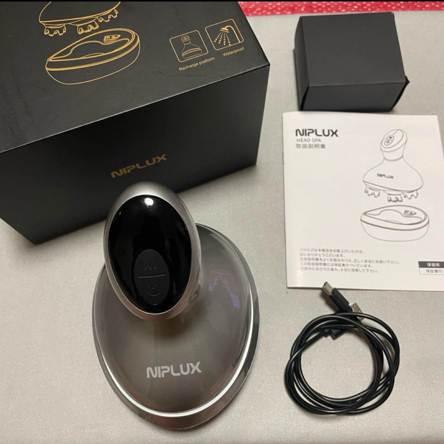 NIPLUX ヘッドスパ ハンディマッサージャー 防水の写真3枚目