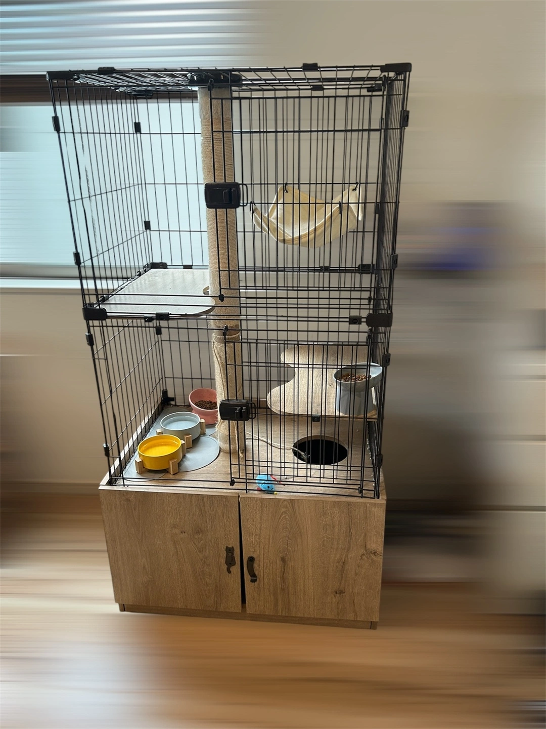 アイリスオーヤマ 猫用ケージ キャットタワー付
