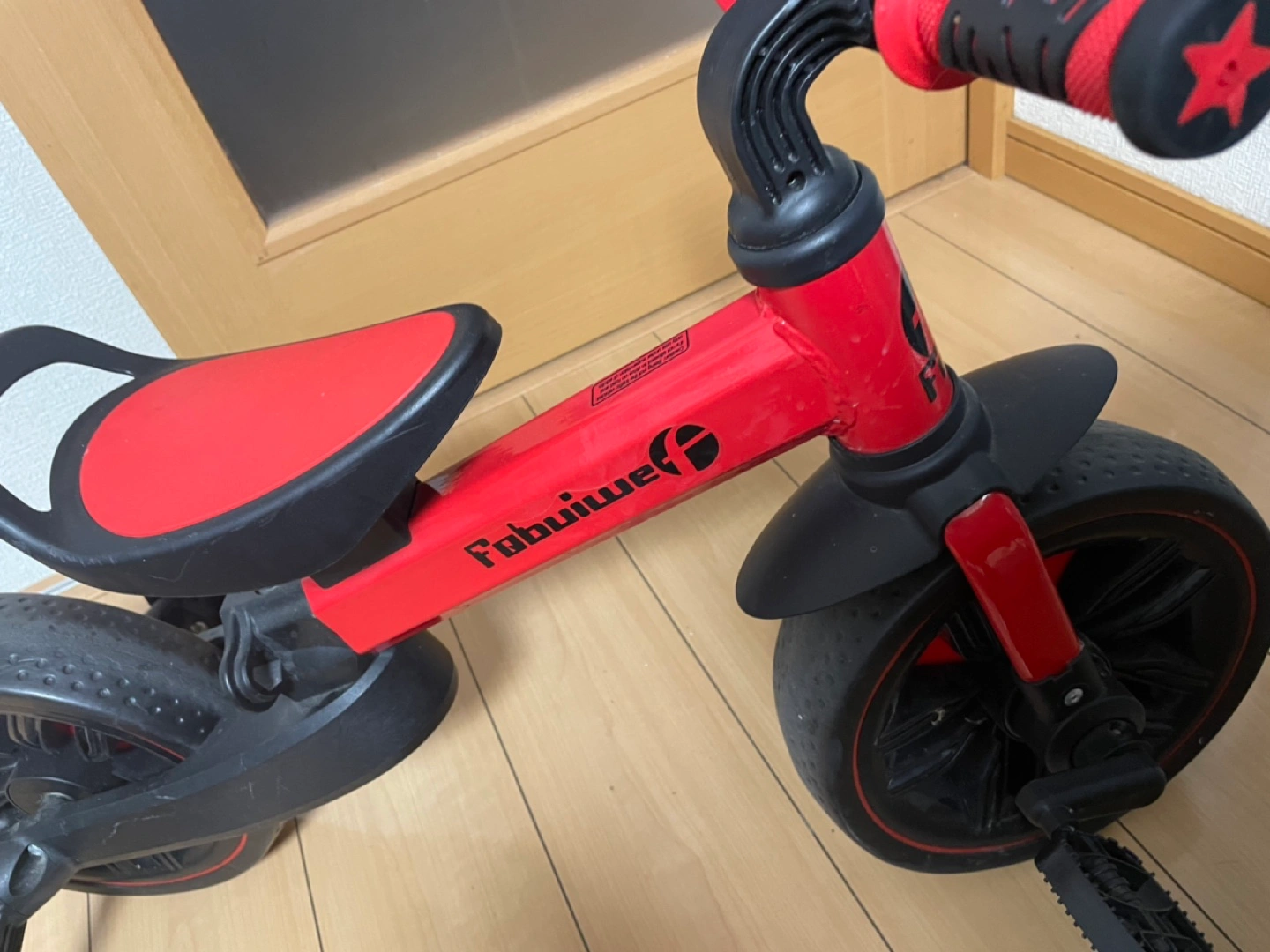 中古 三輪車 2-6歳子供用 5in1キッズバイク バランスバイク 赤の写真5枚目