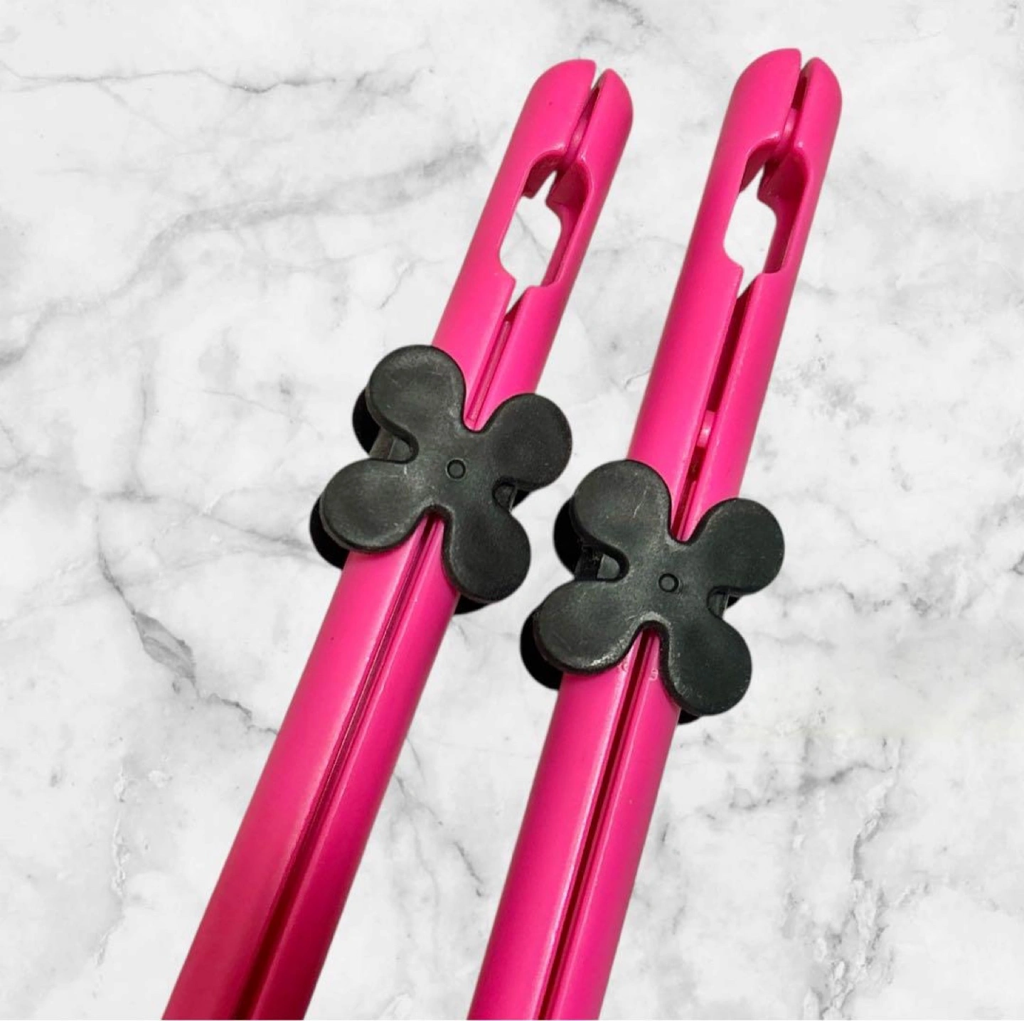 ブーツホルダー❤2本セット ピンク 花型クリップ付き フラワー ブーツキーパーの写真2枚目