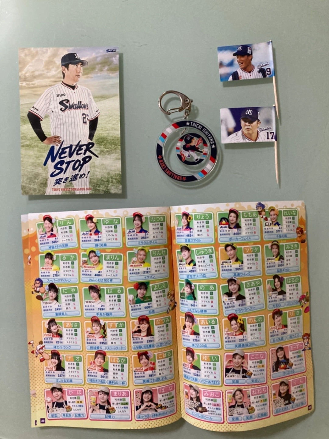 石山泰稚 キーホルダー ヤクルトスワローズ ポーチ 村上宗隆 売り子名鑑 2025の写真4枚目