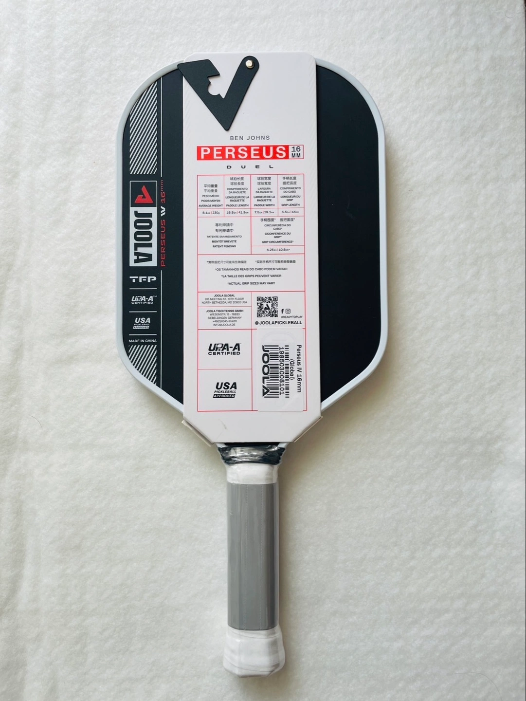 新品 JOOLA Ben Johns Perseus Pro IV 16mm Pickleball Paddleの写真2枚目