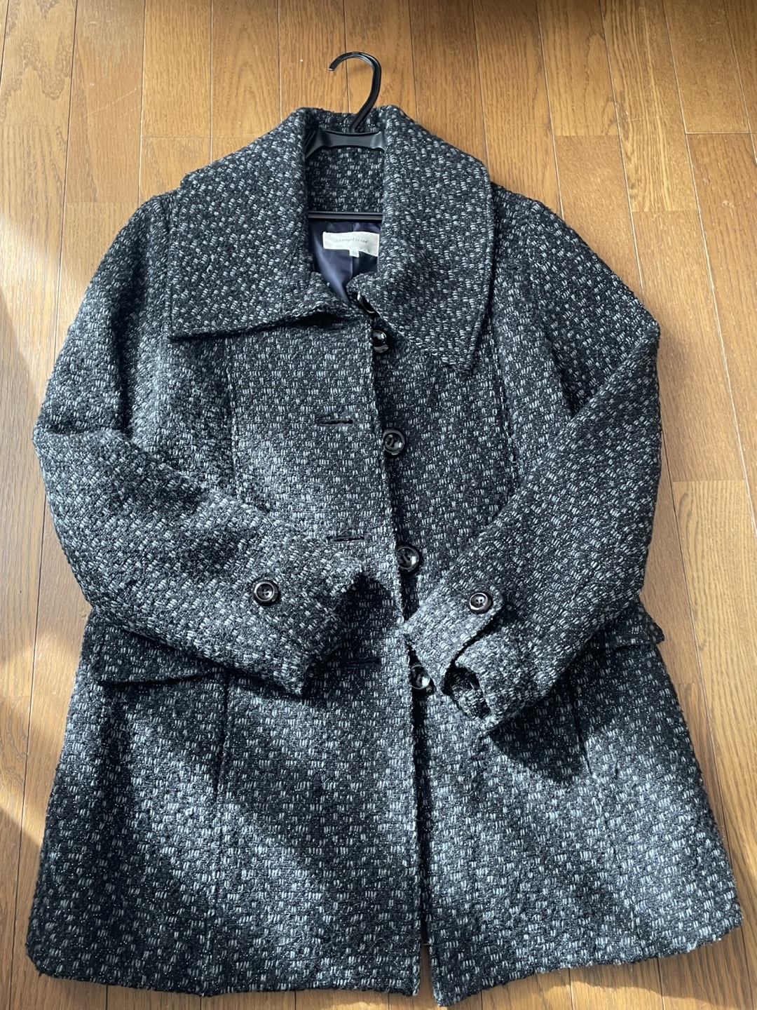 Simplicité ジャガード ラメコート   サイズ38 Mサイズの写真8枚目