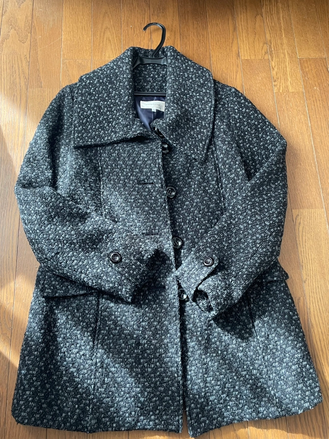 Simplicité ジャガード ラメコート サイズ38 Mサイズの写真8枚目
