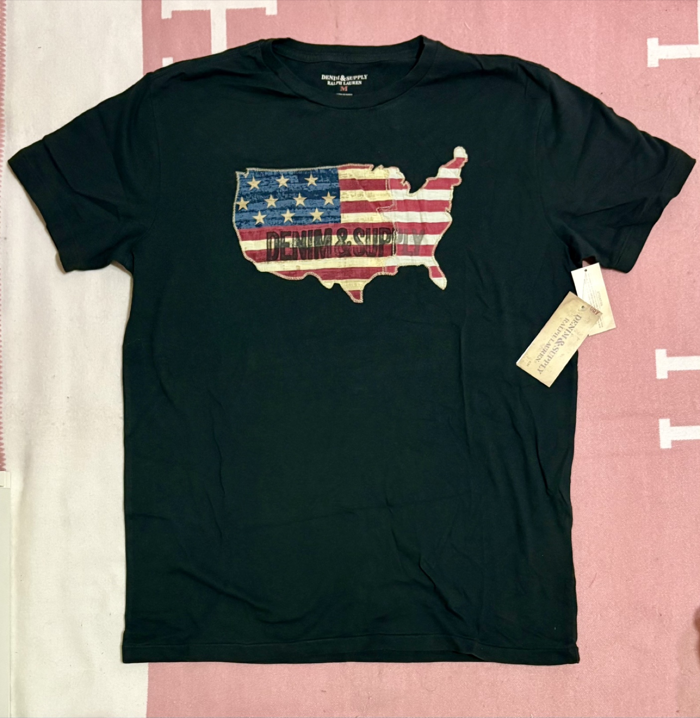 デニムアンドサプライラルフローレン　Tシャツ　アメリカフラッグ