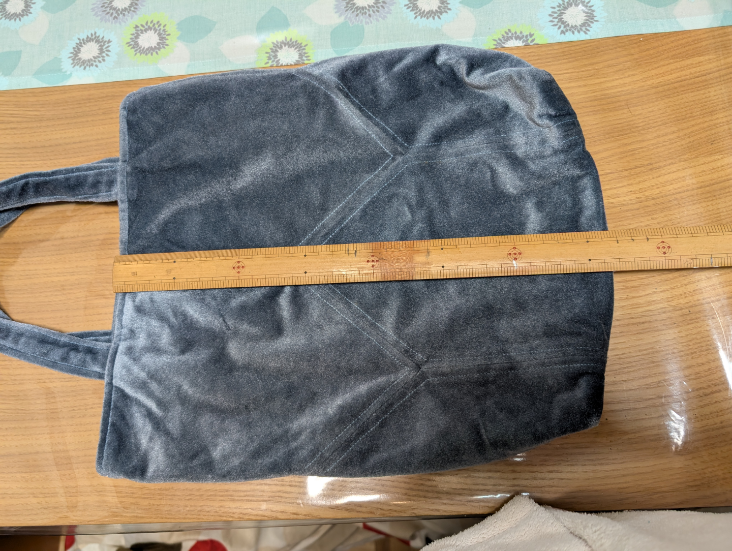 ベルベットトートバッグ 約30cmの写真3枚目