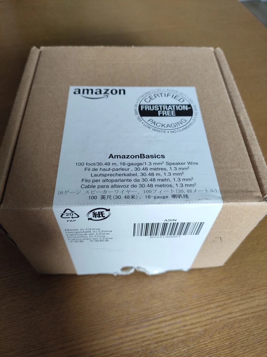 アマゾンベーシック 16ゲージスピーカーコード