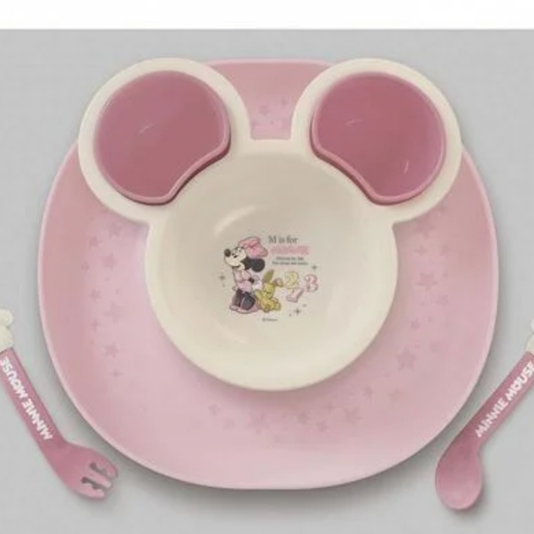 ベビー食器 離乳食食器セット(ミニー)＆コンビフードカッター(レーベルレモン)の写真2枚目