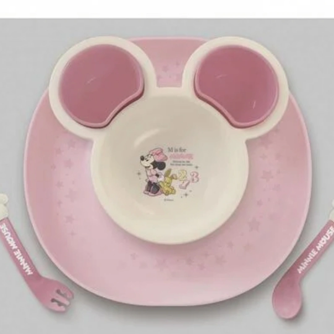 ベビー食器 離乳食食器セット(ミニー)&コンビフードカッター(レーベルレモン)の写真2枚目