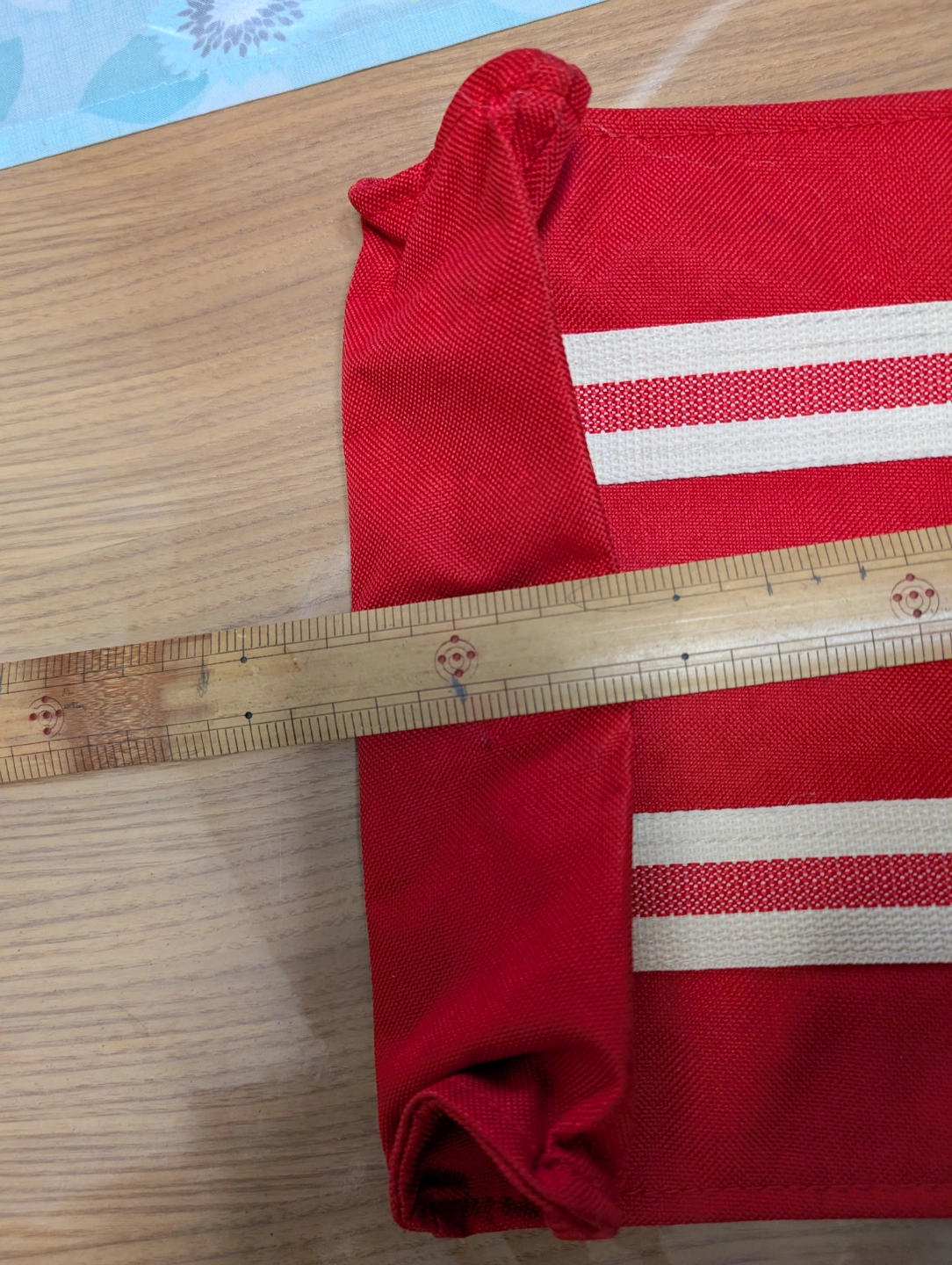 赤色ミニトートバッグ 横25cm縦22.5mmの写真5枚目