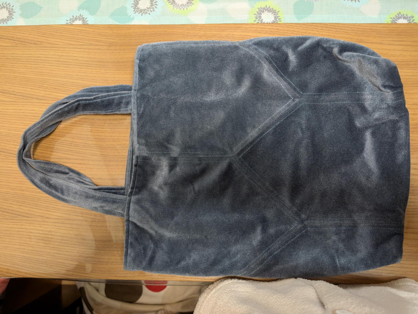 ベルベットトートバッグ 約30cm